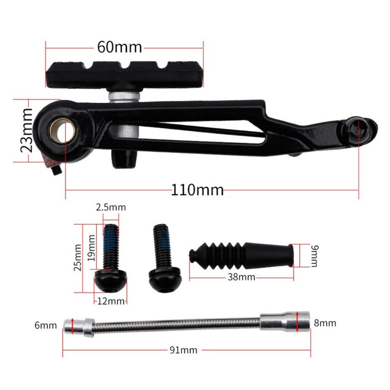 lahomia Bicycle Brake Set, Long Arm, V-Brake, Mountain Bicycle, Folding