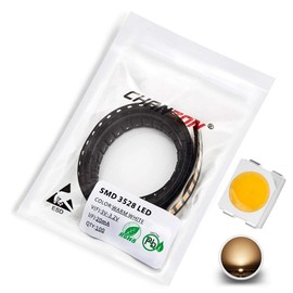 Chanzon 100 pcs 3528 (1210) Warm White 3000K SMD LED Diode Lights Chip (Surface Mount PLCC 3.5mm x 2.8mm DC 3V 20mA 7-8LM) Super Bright Lighting Bulb Lamps Electronics Components Light Emitting Diodes