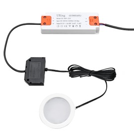 URing FXH 303 Power Supply 220-240 V with Rocker Switch and 6-Way Distributor, Includes Black Euro Plug, Slide Switch and 6-Way Splitter (for LED Mini Plug)