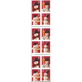 United States Postal Service 2002 Christmas Snowmen - Booklet Pane of Twenty 37 Cent Stamps Scott 3687b