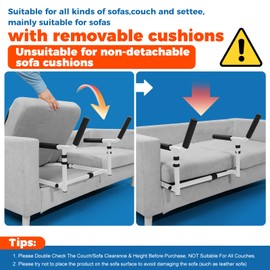 Fanwer Stand Assist for Couch and Sofa, Settee Lift Assist for Elderly, Y-Shaped Grab Bar Standing Aid for Patients, Adults, Seniors and Disabled, Adjustable Daily Living Mobility Aid, Black