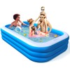 ALLADINBOX Inflatable Family Swimming Pool, 118"X72"X22" Full-Sized Lounge Pool Large