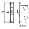 TOSTEM MIWA PA-01 Lock Case, For Bar Handles, Main Box