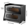 Stylstoreazy Bread Box,Extra Large 2-Tier Bamboo Bread Box for Kitchen