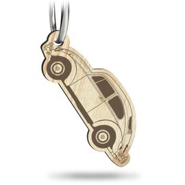 Car - Auto Schlüsselanhänger handgemacht aus Holz, Glücksbringer, Schutzengel Schlüsselanhänger Engel für Autofahrer, Geschenk Glücksbringer Auto, Geschenke Fahr vorsichtig, Modellauto