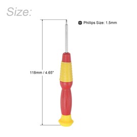 sourcing map Precision Phillips Screwdriver 1.5 mm Cross Head for Watch Glasses Electronics Repair Pack of 2