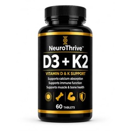Vitamin D3 4000 IU + K2 MK7 100µg, 60 Vegetarian Tablets