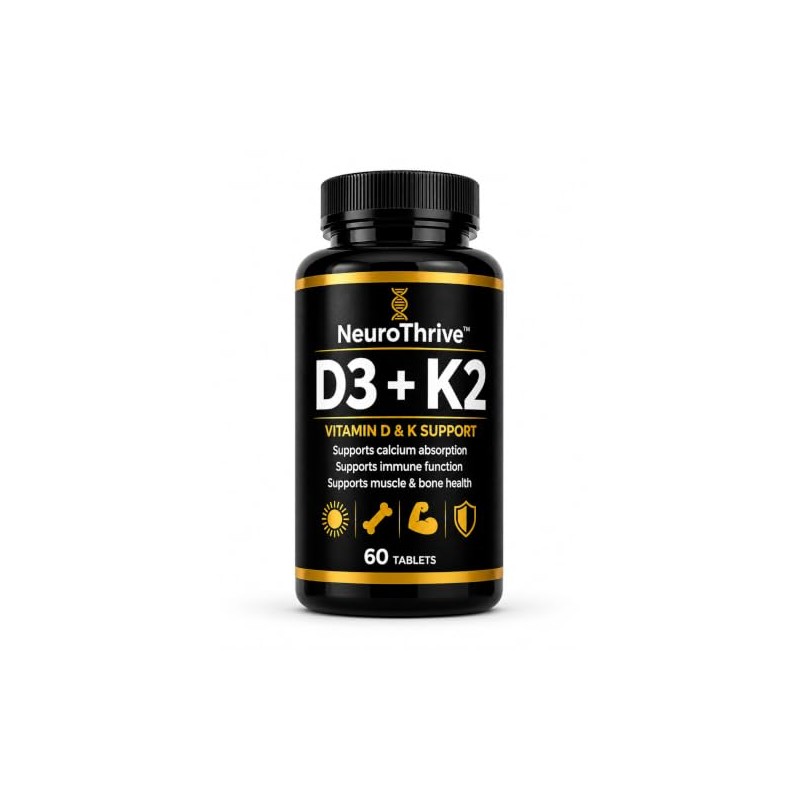 Vitamin D3 4000 IU + K2 MK7 100µg, 60 Vegetarian
