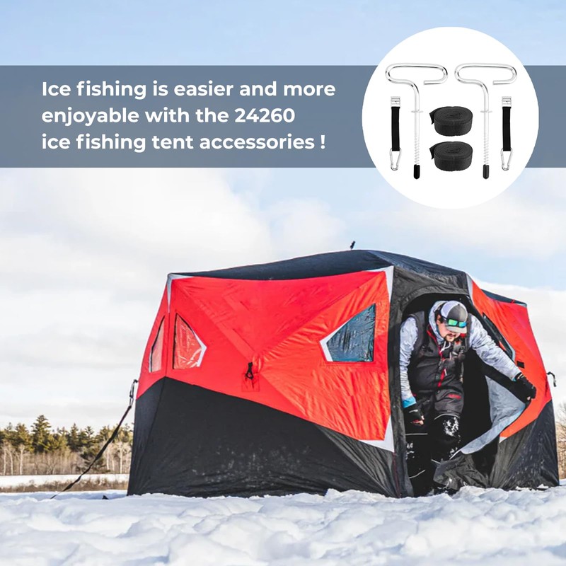 TOSRWGLL 24260 Deluxe Shelter Tie Down Kit Fit for Eskimo