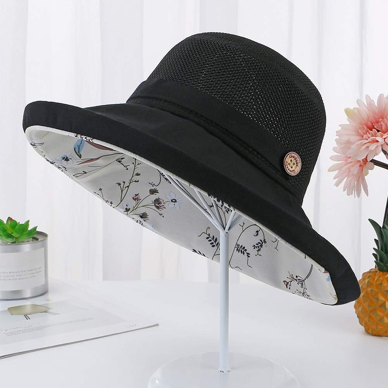 INOGIH Summer Mesh Sun Hats for Women Wide Brim Bucket