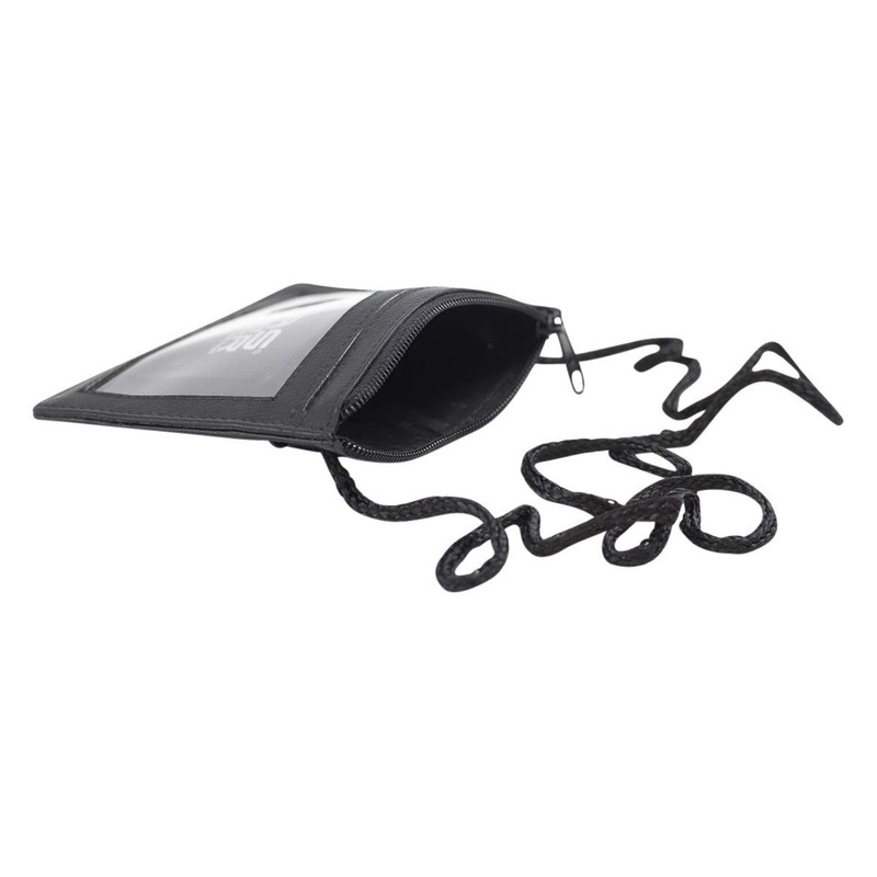 Neck purse pouche LEAS, Genuine Leather, black - ''LEAS Travel-Line''