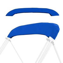 Caminor Bimini Top Storage Boot Cover with Light Hole, 3 Bow 54"-60" W, Durable Heavy Duty Waterproof 900D Marine Grade, Pontoon Bimini Top Replacement Boot, Blue