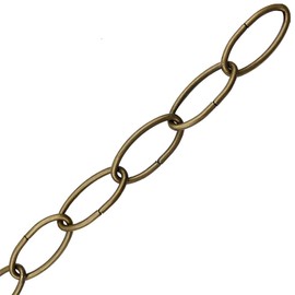 36 inches Long 11 Gauge Steel Chain Extension for Hanging Plants Strong Hold with S-hook for connection, Max Load of 40 Pounds (1 Pack, Antique Brass)