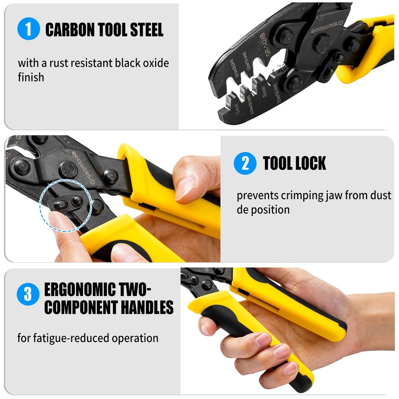 Open Cylinder Crimping Tool for Molex DELPHI AMP TYCO German