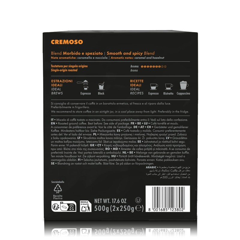 Pellini Espresso Gusto Bar N° 46 Cremoso, 2 Confezioni da
