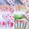 Flower Nail Stickers, Summer Nail Decals 3D Self-Adhesive Ocean Seahorse