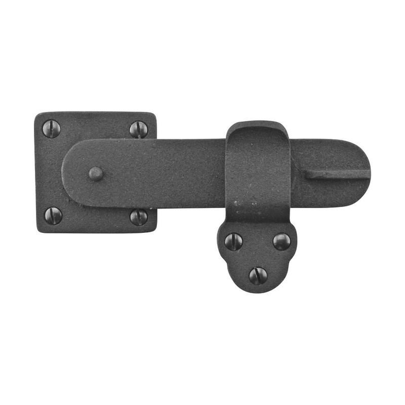 Renovators Supply Manufacturing Door Latch 5 3/4 in. Black Wrought