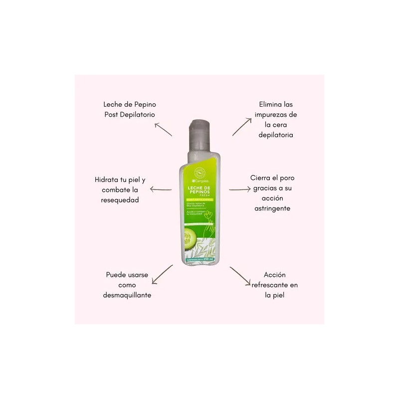Leche De Pepinos Cargolet Post Depilatorio Elimina Impurezas