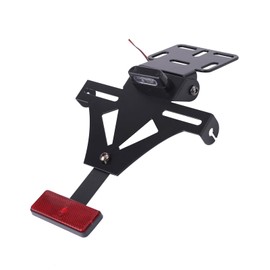Pure Seek Motorcycle Universal Fenderless Kit, LED License Plate Light, Number Stay, Angle Adjustment, Turn Signal Stay, Reflector, Movable