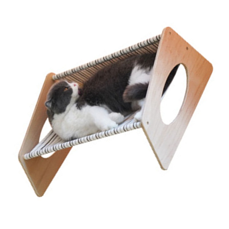 Cat Bed Hammock Medium Breathable Sturdy Linen Comfortable Elevated Cat