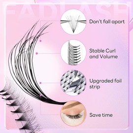FADLASH Premade Lash Fans D Curl Double Layer Premade Fans Eyelash Extensions 10D 0.07 Volume Lash Fans Premade 10mm Handmade Premade Lash Extensions Fans (10D-0.07-D-10mm)