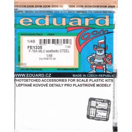 Eduard 1/48 Eduard #FE1335 F-16A Falcon MLU Zoom Seatbelts for Kinetic Kit