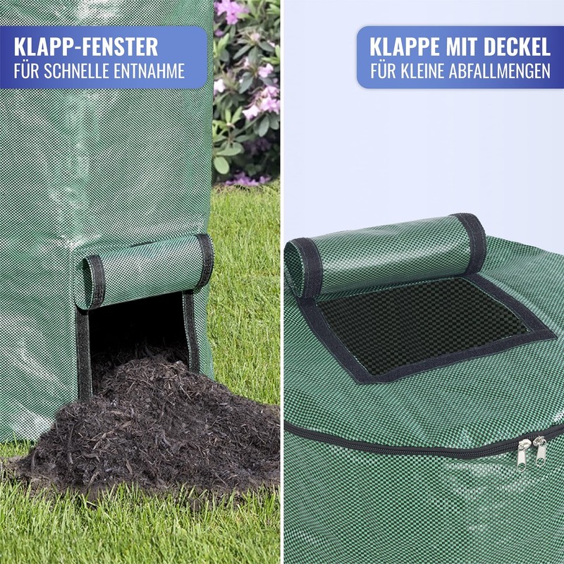 Maximex Composter Set of 2 Organic Waste Collection Point for