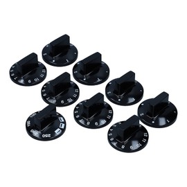LUTH Premium Profi Parts Toggle Set 9-Piece 52 mm Diameter 6 mm Axle Black Alternative Universal for Ovens and Cookers