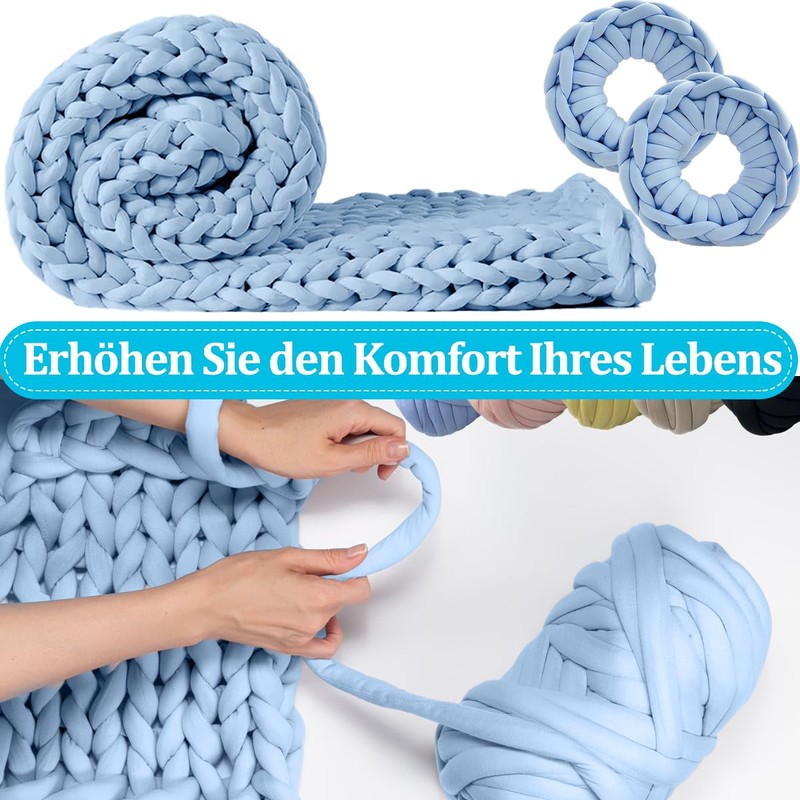 Thick Wool Yarn 500 g, Chunky XXL Wool for Hand