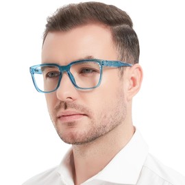 OCCI CHIARI Big Square Reading Glasses 1.0 Men lightwight Readers 1.0 1.25 1.5 1.75 2.0 2.25 2.5 2.75 3.0 3.5 4.0 Wide Fitment