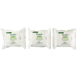 Simple Micellar Makeup Remover Wipes 25 Count (3 Pack)