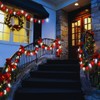 Solar Christmas String Lights, 50 LED 8 Modes C6 Strawberry