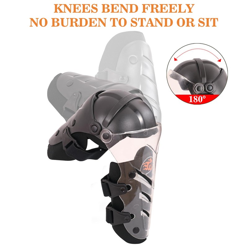 Motorcycle Knee Shin Guards, Crashproof Motocross Knee Pads Adult Dual