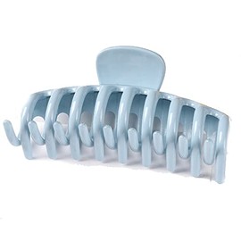 Big Hair Claw Clips 4.33 Inch Nonslip Large Claw Clip for Women Thin Hair, 90's Strong Hold Hair Clips for Thick Hair - light Blue