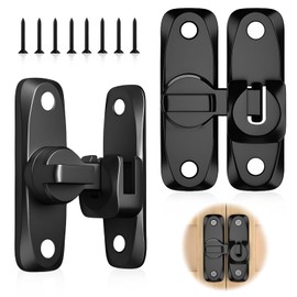 Sliding Door Lock, Door Bolt Aluminium Alloy for Sliding Doors & Cabinets with Fixed Screw, Sliding Door Lock, 90°/180° Assembly, Deadbolt Lock for Garden, Kitchen, Window, Indoor, Exterior Doors