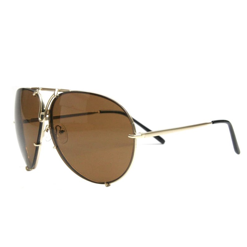 meSmart ACES1001 Noah NOR Teardrop Sunglasses, Date Glasses, Brown, Gray