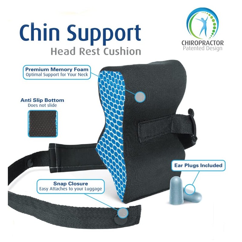 Cloudz Travel Cozy Chin Support & Headrest Cushion