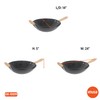 Imusa 14in Carbon Steel Nonstick Wok with Wood Handles, Black