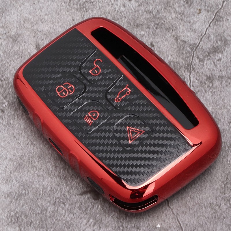 Carbon Fiber Style Car Key Fob Case Remote Control Cover