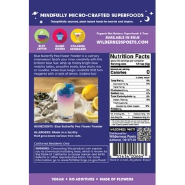 Wilderness Poets, Blue Butterfly Pea Flower Powder - Blue Matcha Tea (3.5 Ounce)