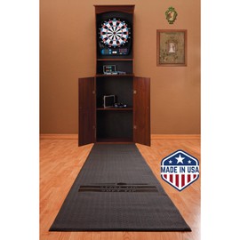 Viper Padded Pro - Tech Dart Mat Throw/Toe Line (Steel and Soft Tip Darts), Black, 119" Length x 24.25" Width x 0.25" Thickness, Made in USA