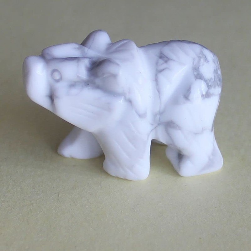 HLbshi Hand Carved Gemstone Crystal Bear Figurine Animal Statue Carving