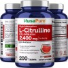NusaPure L-Citrulline 2,400mg 200 Vegetarian Tablets (Non-GMO & Gluten Free)