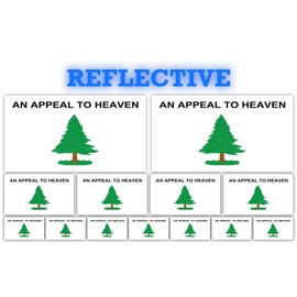 13 Pack An Appeal to Heaven Flags | (x2) 4x2 inch, (x4) 2x1 inch, (x7) 1x.5 inch flag stickers | Country State Flags Pack Stickers for Cars, Trucks, Laptops, Bikes, Toolboxes, Skateboards, Windows and More
