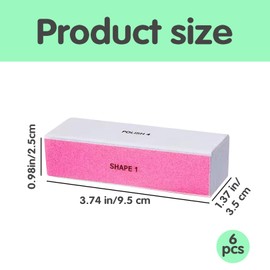 6 Stück Nagelpolierblock,Nail Buffer für Nägel,Nagelfeilen Block,Nagelfeilen Naturnägel,Polierfeile Fingernägel,Nagelpolierer für Naturnägel,Nagel Polierblock zum Formen,Glätten &Polieren von Nägeln