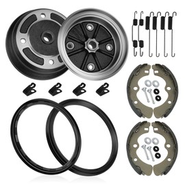 M MATI 2PCS Rear Brake Drum & Seal Shoes kits for Kawasaki Mule 4000 4010 4x4 KAF620 2009-2024 Mule 3000 3010 3020 KAF620 2001-2008 Mule 3010 4010 Diese-l 4x4 KAF950 Mule 2510 Diese-l KAF950 2002