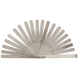 Mitutoyo 184-304S, Thickness Gage / Feeler Gage, 0.05mm to 1mm, 20 Leaves, Straight, 150mm Long Leaves