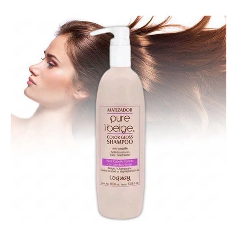 Shampoo Matizador Canas 1 Litro Loquay Beige
