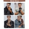 GSG Driving Gloves, Half Finger Leather, Fingerless Leather, Men's, Motorcycle