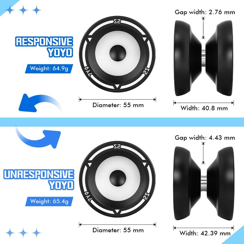 7YO S2 Responsive Yoyo for Kids 8-12, Yoyo Professional Finger